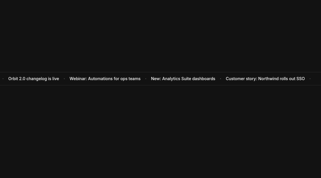 Content · Marquee ticker