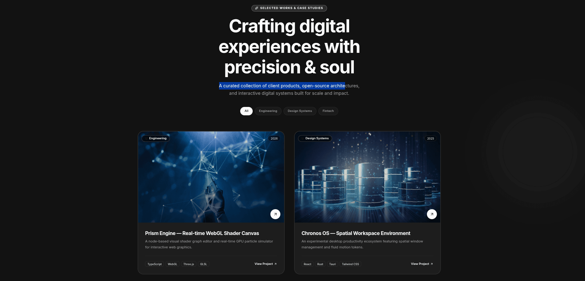 Portfolio · Dynamic Project Showcase