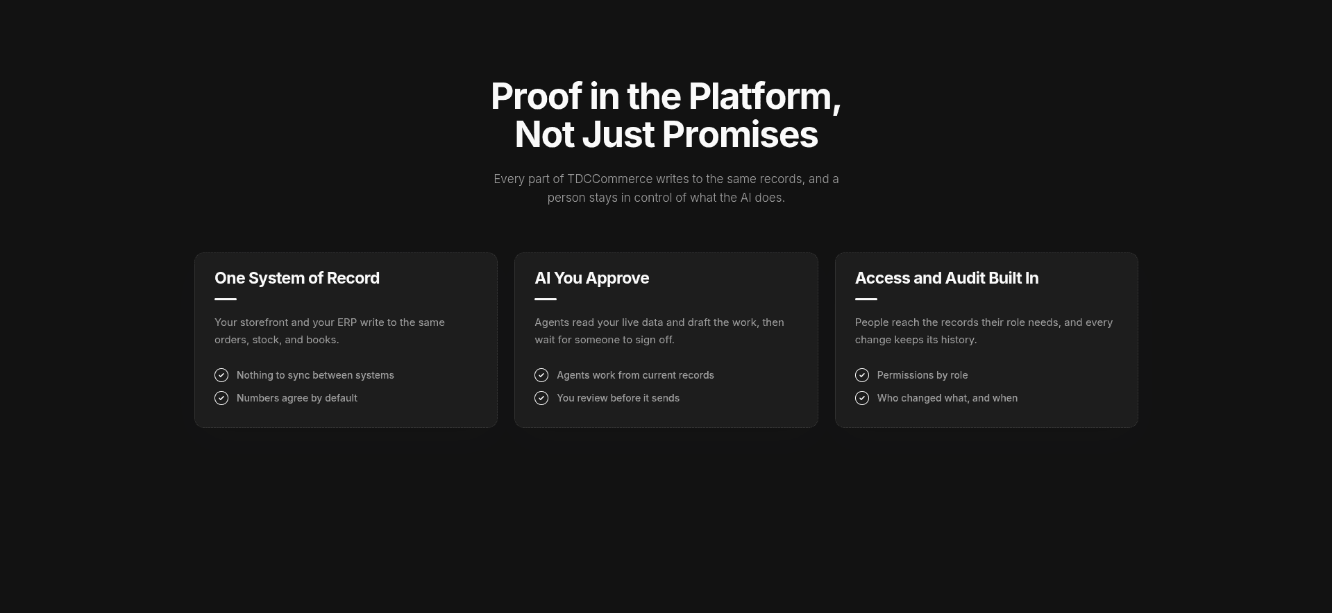 Feature · Trust cards