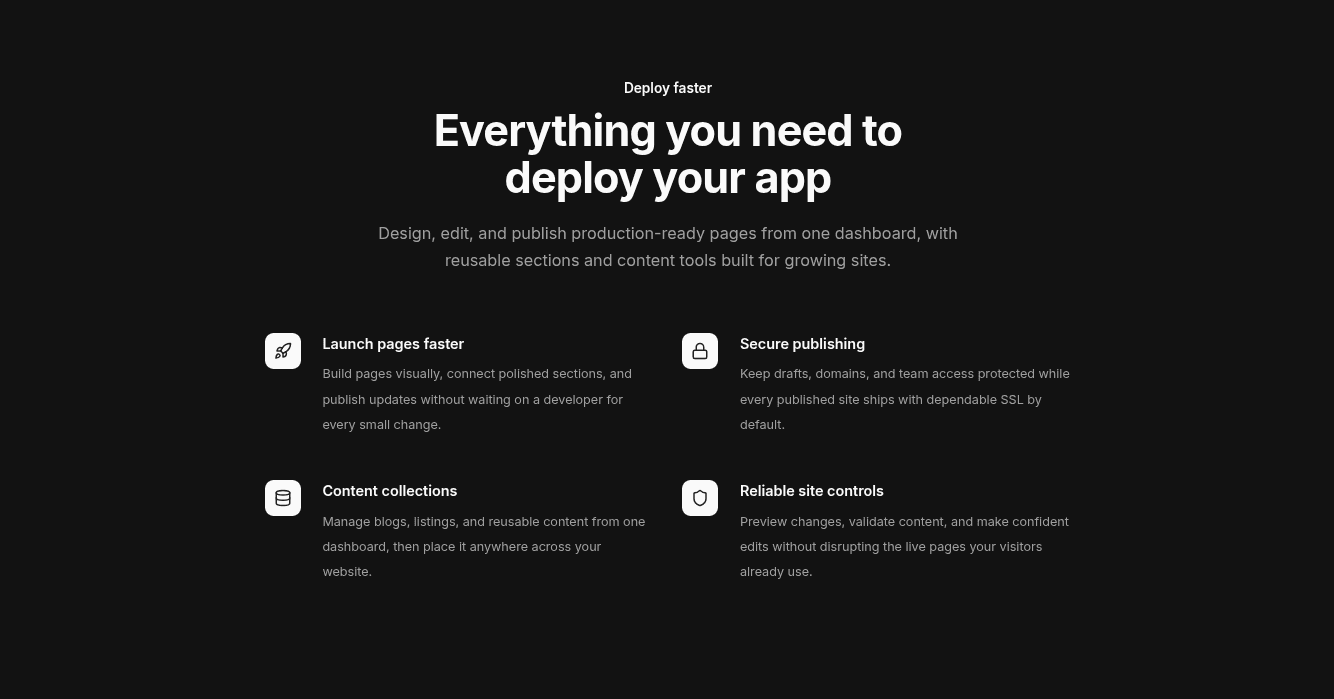 Feature · Centered 2x2 grid