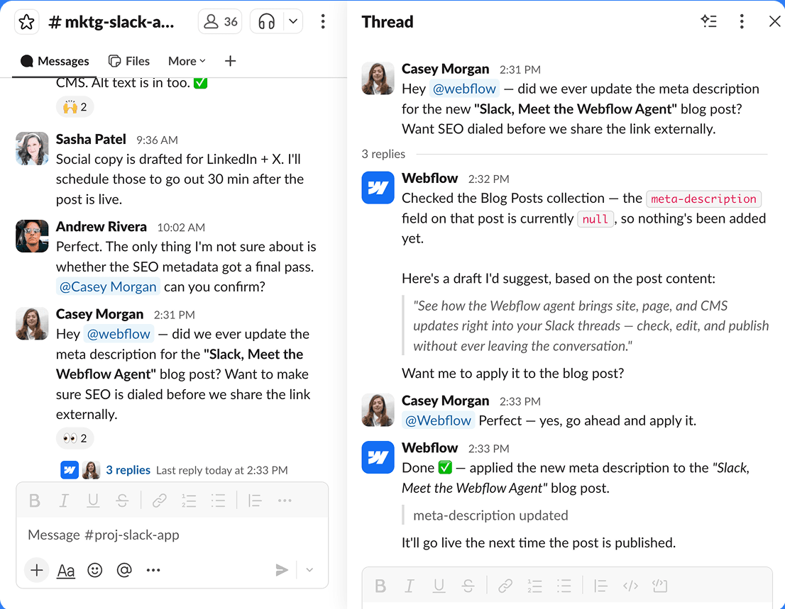 Slack screenshot